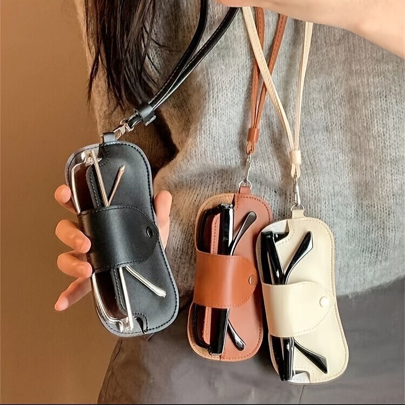 Wearable Neck Pouch Eyeglasses Case - product view 1
