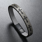 Layered Cross Magnetic-Clasp Bracelet – product view 3