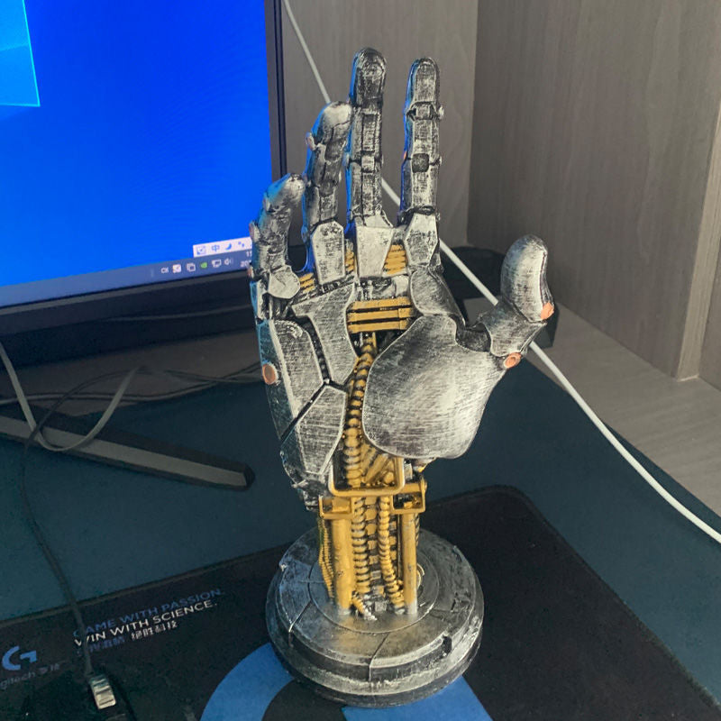 Cyberpunk Mechanical Hand Controller Stand – Handmade Resin Mechanical Hand