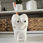 Smiling Tooth Toothbrush Holder – White