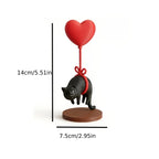 Floating Black Cat Heart Balloon Figurine – product view 5