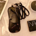 Wearable Neck Pouch Eyeglasses Case - Black