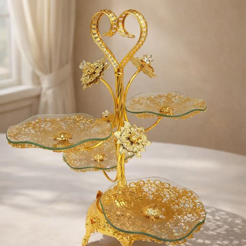 Multi-Tier Metal Fruit Stand – 4-Tier – 41.3 x 39.8 x 37.5 cm