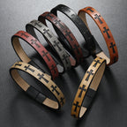 Layered Cross Magnetic-Clasp Bracelet – product view 1