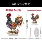 Colorful Rooster Acrylic Desk Decor – product view 4
