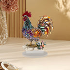 Colorful Rooster Acrylic Desk Decor – product view 2