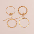 Layered Metal Chain Bracelet Set – product view 3